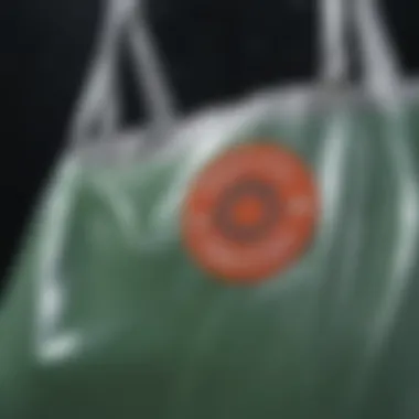 Close-up of eco-friendly materials used in waterproof shopping bags