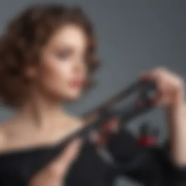 Perfect Curling Technique with Cordless Curler Demonstrating the curling technique with a cordless curler
