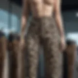 Stylish high-waisted cow print pants on a mannequin