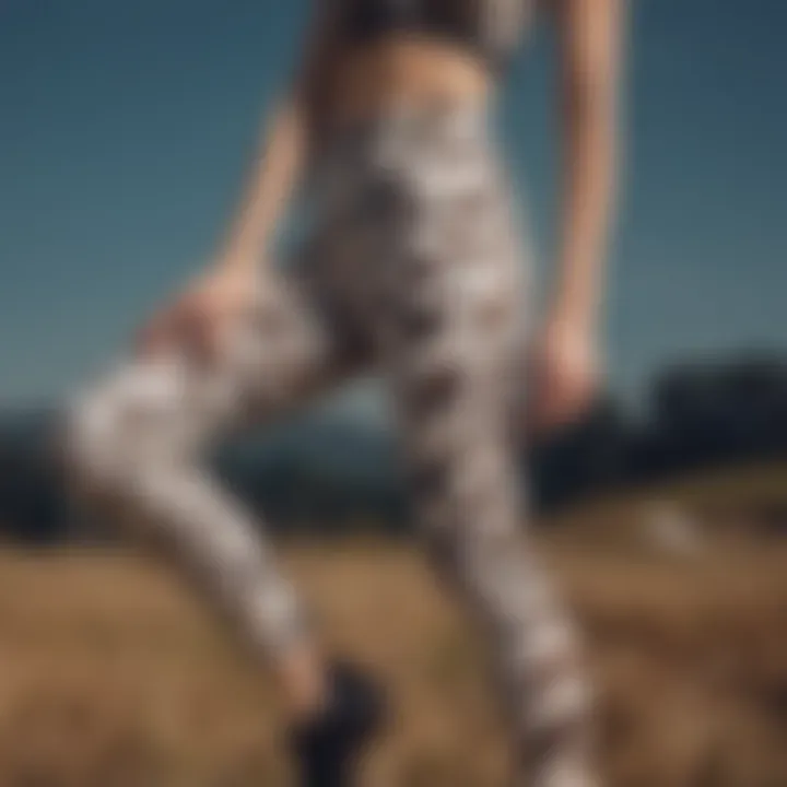 Sustainable fashion concept with cow print pants