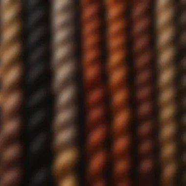 A collection of different shades of Kanekalon braiding hair