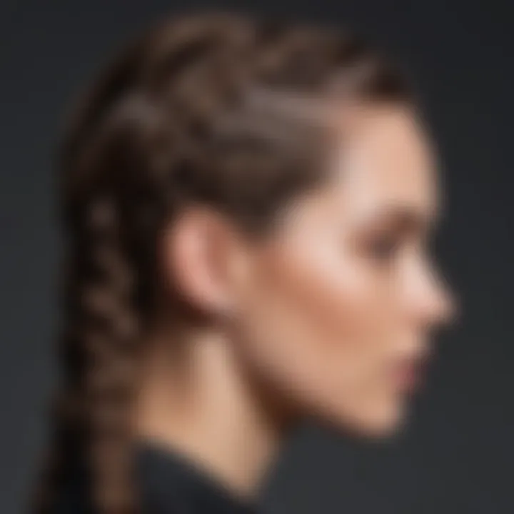 A beautifully styled braided hairstyle using Kanekalon hair