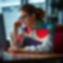 A stylish 13.5-inch laptop sleeve in vibrant colors showcasing modern aesthetics