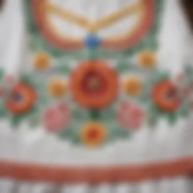 Traditional Bavarian apron showcasing intricate embroidery