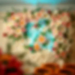 Elegant floral wall decor for a wedding