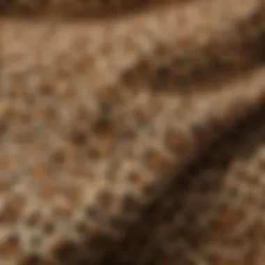 Intricate details of leopard print fabric Close-up of leopard print fabric texture
