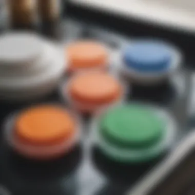 Silicone lids displayed with sustainable materials