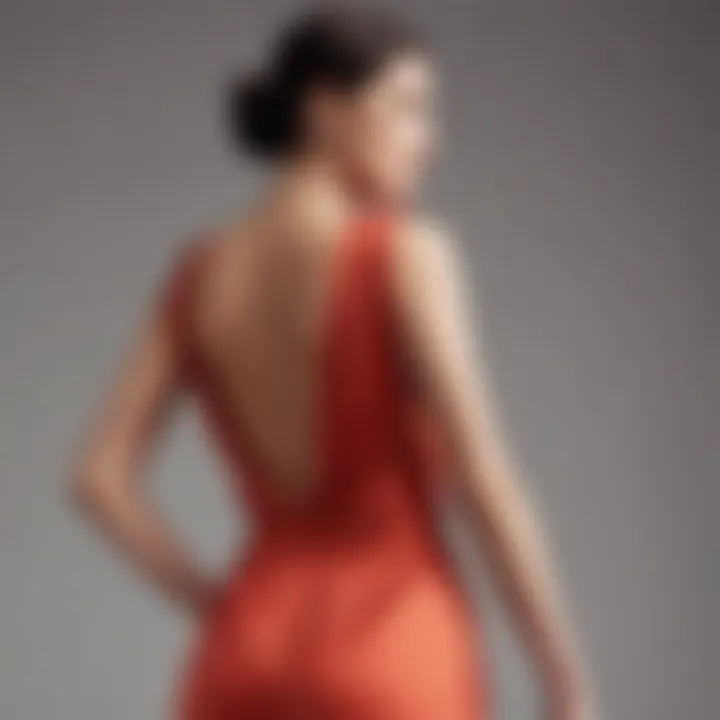 Elegant backless jumpsuit showcased on a model