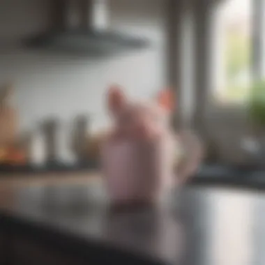 Stylish piglet mug integrated into a modern kitchen decor