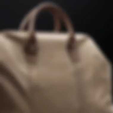 Close-up of high-quality materials used in travel bags