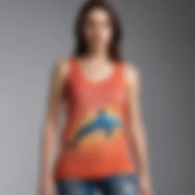 Elegant dolphin hem tank top in vibrant color