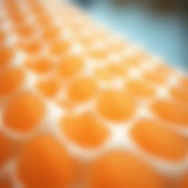 Close-up view of honeycomb fabric texture