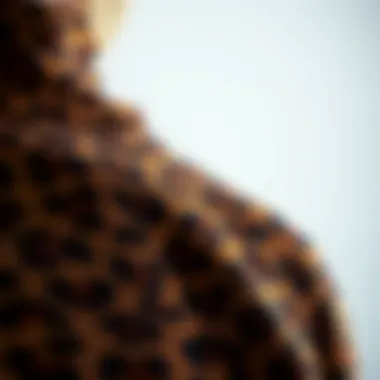 Close-up of leopard print fabric texture