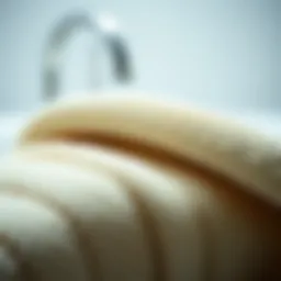 Silicone bath towel showcasing innovative texture