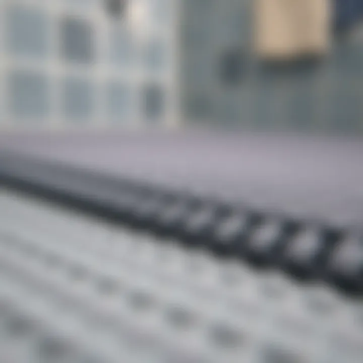 Close-up of a textured surface of a shower mat