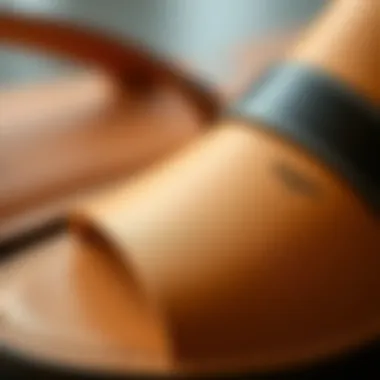 Close-up of high-quality materials used in Hermes sandal dupes