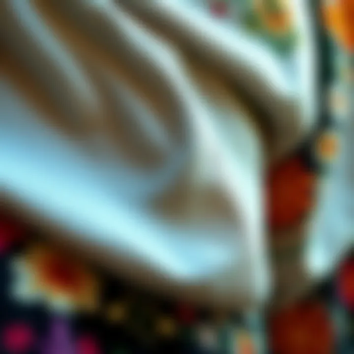 Close-up of sustainable fabric patterns used in petite hippie pants