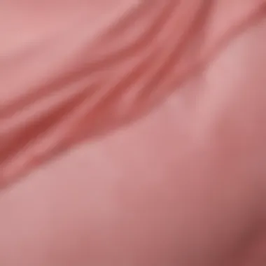 A close-up view of the fabric used in the hanky hem bikini top, highlighting its texture