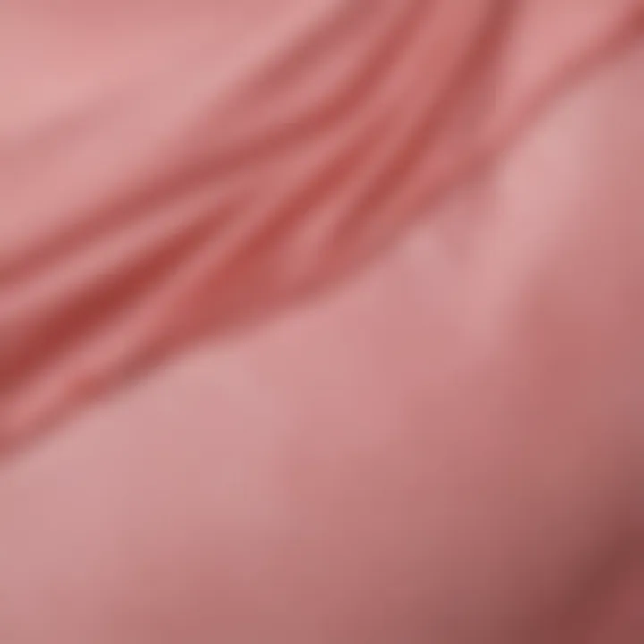 A close-up view of the fabric used in the hanky hem bikini top, highlighting its texture