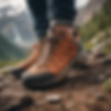 Merrell lightweight sneakers displayed against a backdrop of outdoor adventure