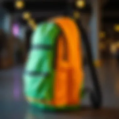 A stylish dance backpack showcasing vibrant colors and unique designs