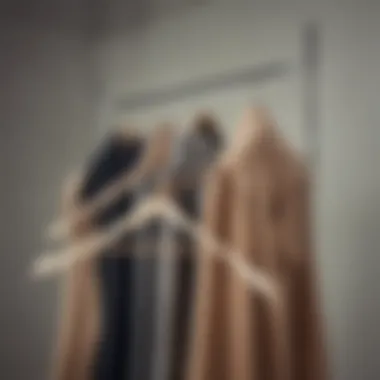 Elegant slim coat hangers showcasing a modern wardrobe