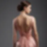 Elegant backless drape dress showcasing fluid silhouette