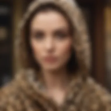 Seasonal display of leopard print shawls in fashion