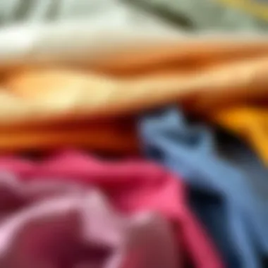 Diverse Cotton Textures and Hues Soft cotton fabric swatches in various colors