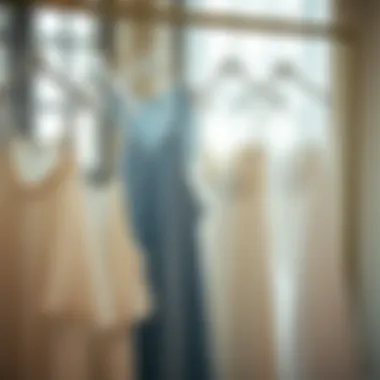 Contemporary Styling of Cotton Nightgowns Stylish cotton nightgowns displayed on elegant hangers