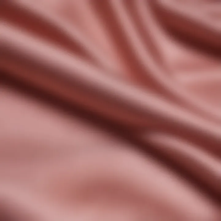 Close-up of luxurious silk fabric showcasing its texture and sheen