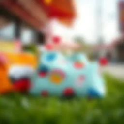 Kawaii pouch showcasing vibrant colors and playful designs