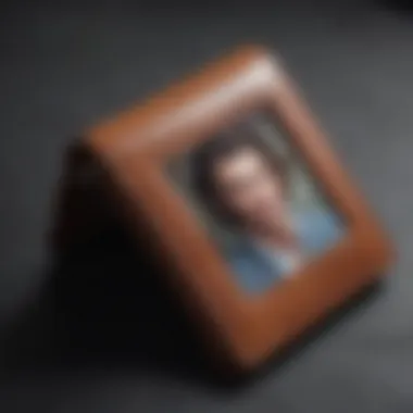 Close-up of a wallet's photo slot with a cherished picture