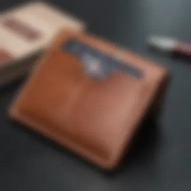 Elegant leather wallet showcasing a photo slot